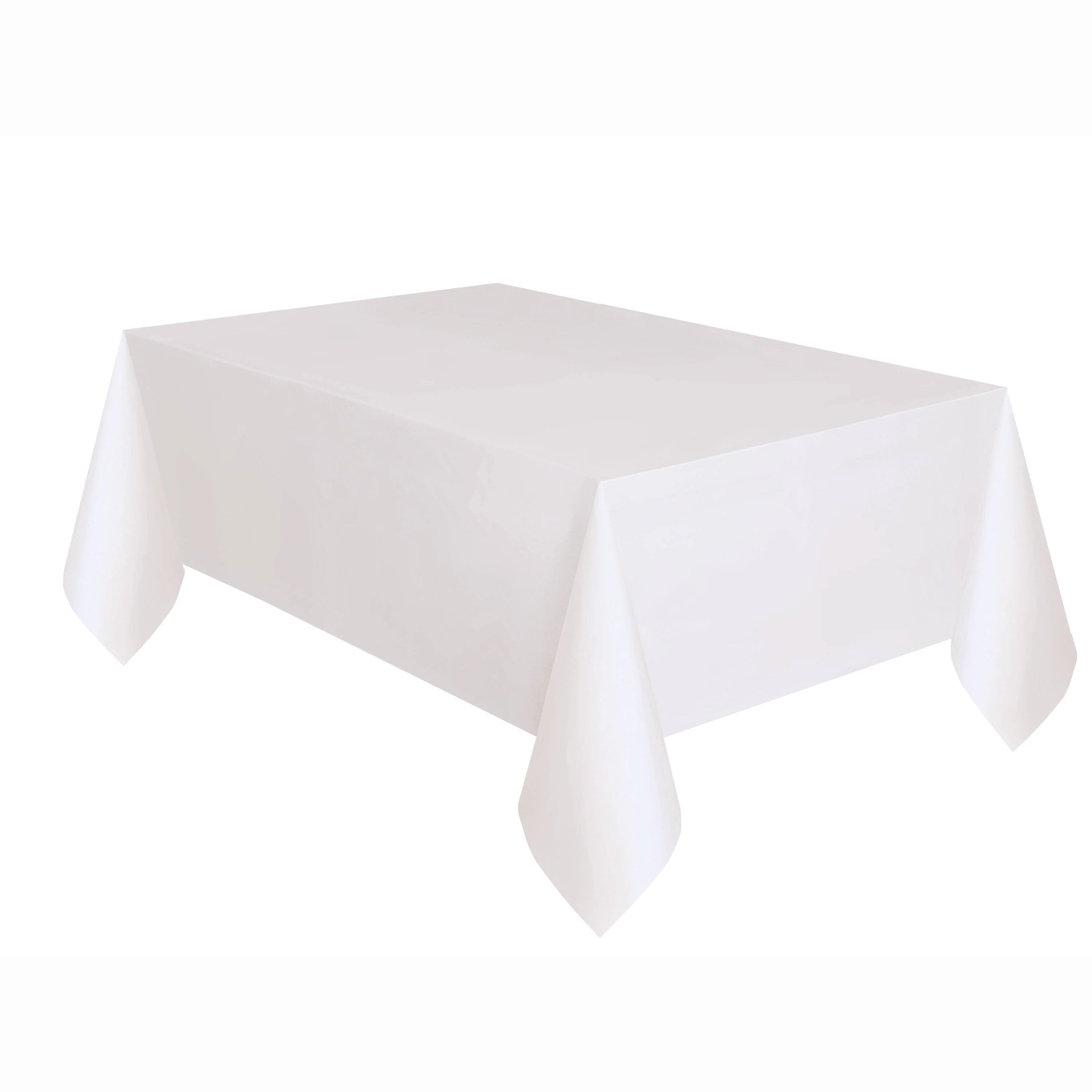 Way to Celebrate! White Plastic Party Tablecloth, 108in x 54in, Size: 108 x 54