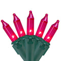 Northlight Set of 50 Pink Mini Christmas Lights 2.5" Spacing - Green Wire