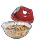 Hamilton Beach Ensemble Hand Mixer with Snap on Case, Red