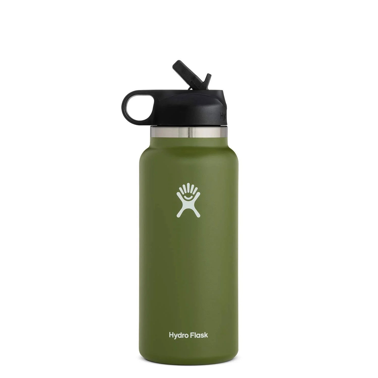 Hydro Flask Wide Mouth 32 oz. Bottle with Straw Lid, Olive