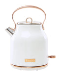 Haden Heritage 1.7 Liter Stainless Steel Electric Tea Kettle - Ivory / Copper
