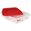 Rubbermaid Brilliance Egg Food Storage Container, Red, Clear