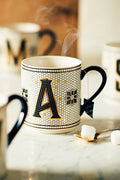Anthropologie Home Bold Tile Monogram Mug