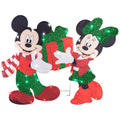 Disney Mickey Mouse & Minnie Mouse Lighted Yard Decor Art 35 LED Lights 25H Nib