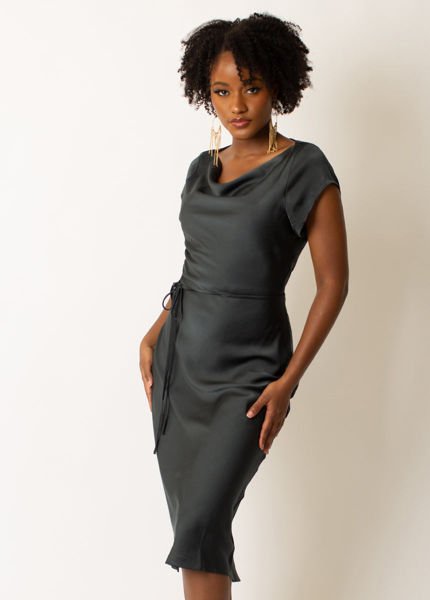 Women Haven Dress in Washed Black