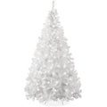 Best Choice Products 6ft Pre-Lit Premium Hinged Artificial White Christmas Pine Tree w/ 250 Lights, Stand, 1,000 Tips