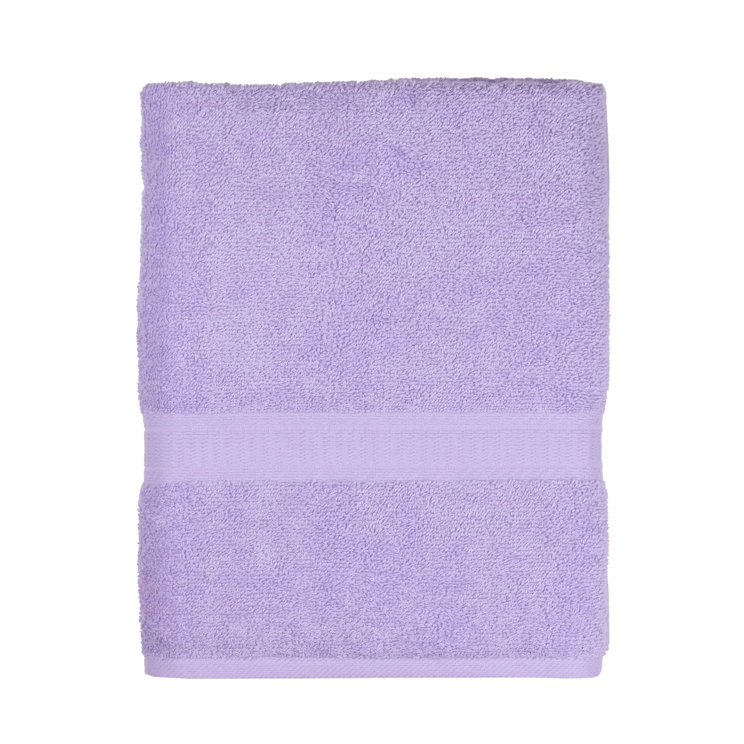 Mainstays Solid Bath Sheet, Lavender, Purple