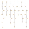 Holiday Time Clear Icicle Christmas Lights with Wire - White - 19 ft