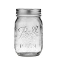 16-Ounce Clear & Silver Ball Mason Jar