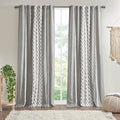 INK + IVY Imani Chenille Stripe Window Curtain, Grey