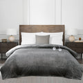 Twin Heated Blanket Gray - Brookstone