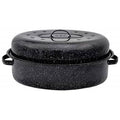 Granite Ware Oval Roaster, Black, 19"