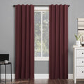 Sun Zero Cyrus Thermal Total Blackout Back Tab Curtain Panel - 40" x 84" - Wine Red
