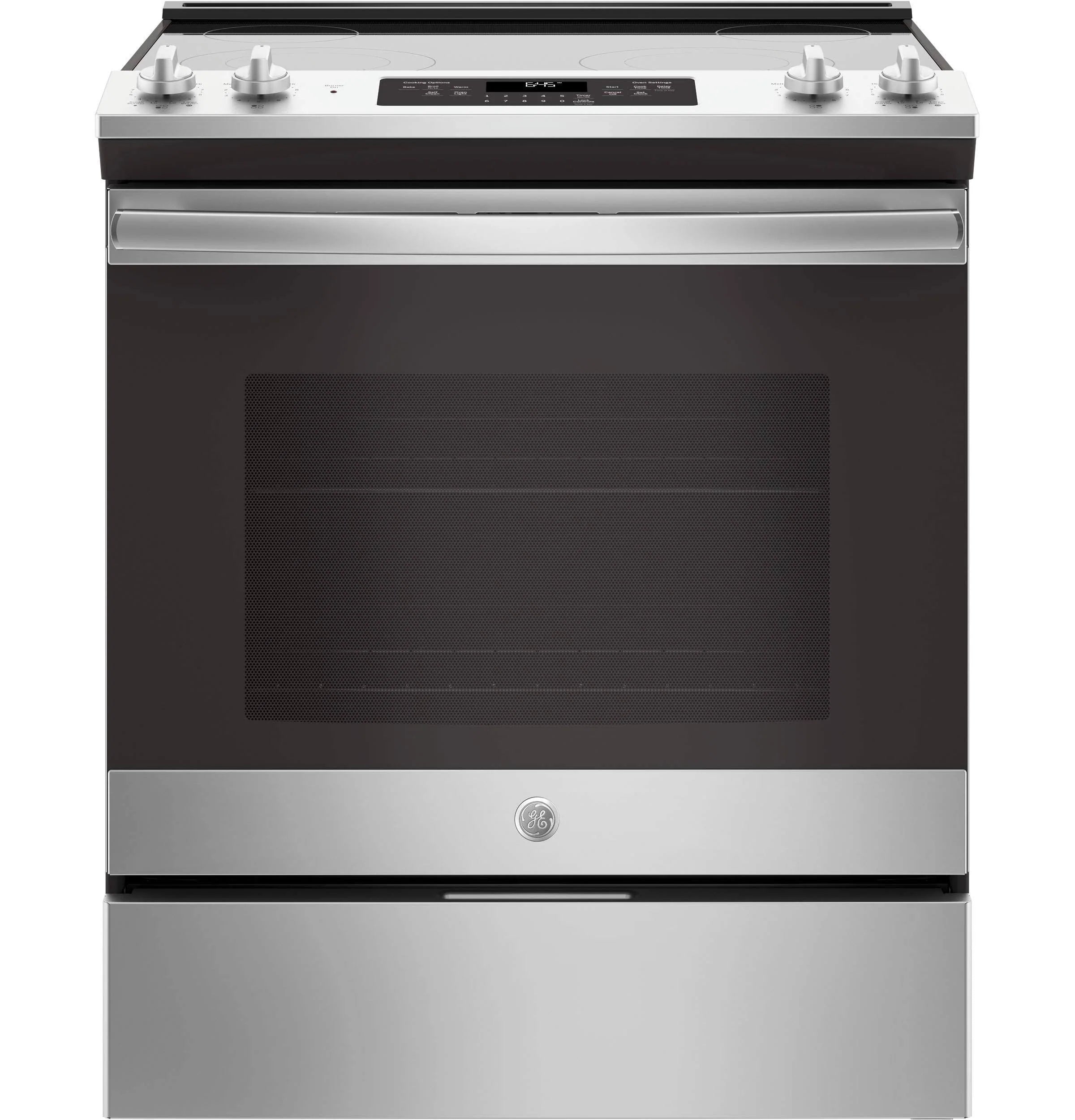 GE JS645SLSS 30" Slide-In Electric Range Stainless Steel