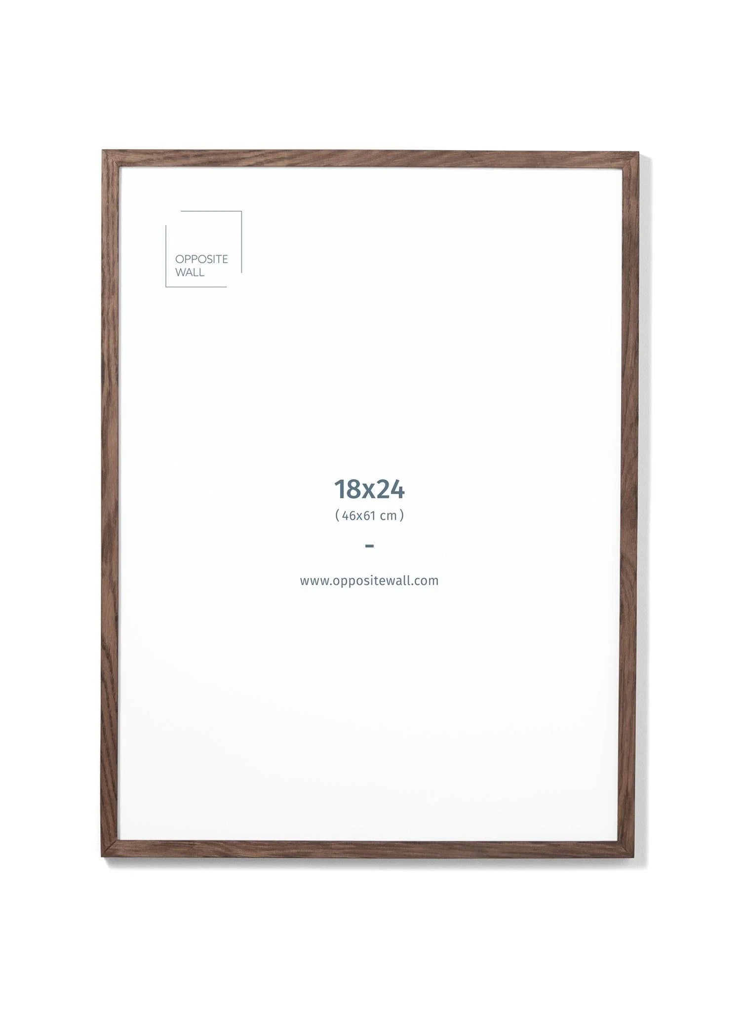 Opposite Wall (18x24 in 46x61 cm) Dark Oak Solid Oak Wood Picture Frame Poster Frame Wall Photo Frame