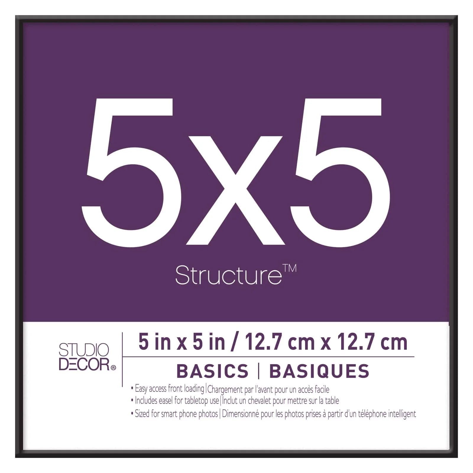 Studio Decor 5 x 5" 12.7 cm x 12.7 cm Basics Format Frame - Each