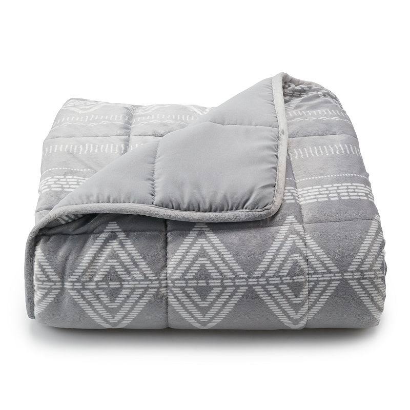 Altavida 12-Lb. Ultra Plush Faux Mink Weighted Blanket, Grey, 12 lbs