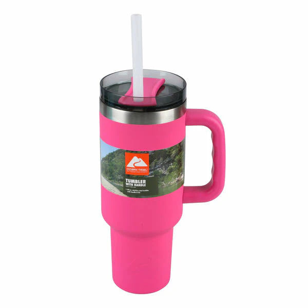 Ozark Trail Vacuum Insulated Stainless Steel Tumbler - Viva Magenta - 40 oz