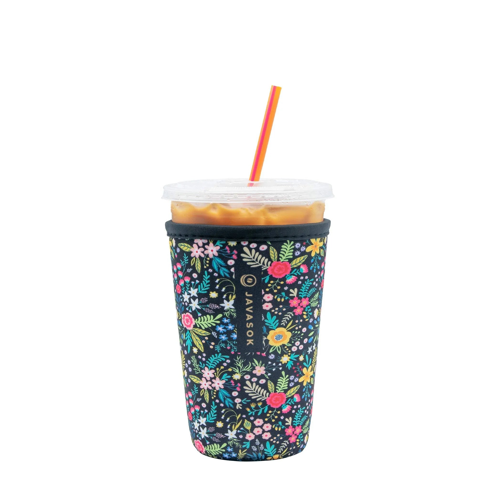 Sok-It: Iced Beverage Sleeve - Medium - English Garden Picnic