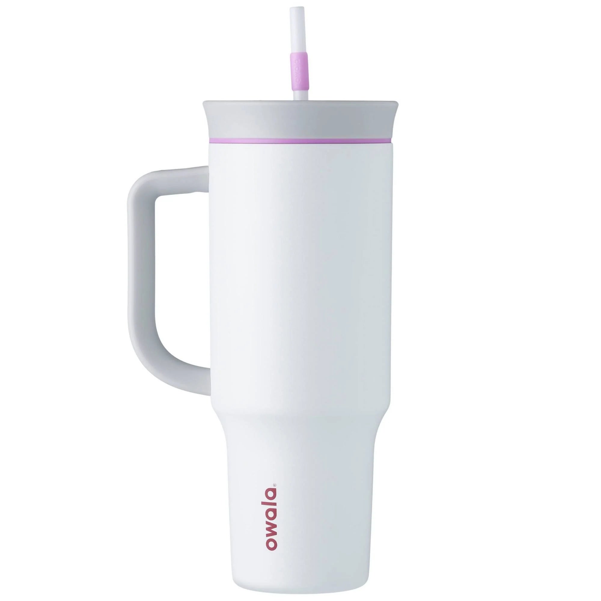 Owala 40oz Stainless Steel Tumbler with Handle (Polar Brrr White)