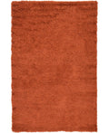 Unique Loom Solid Shag Collection Area Rug (5' 1" x 8' Rectangle, Terracotta)