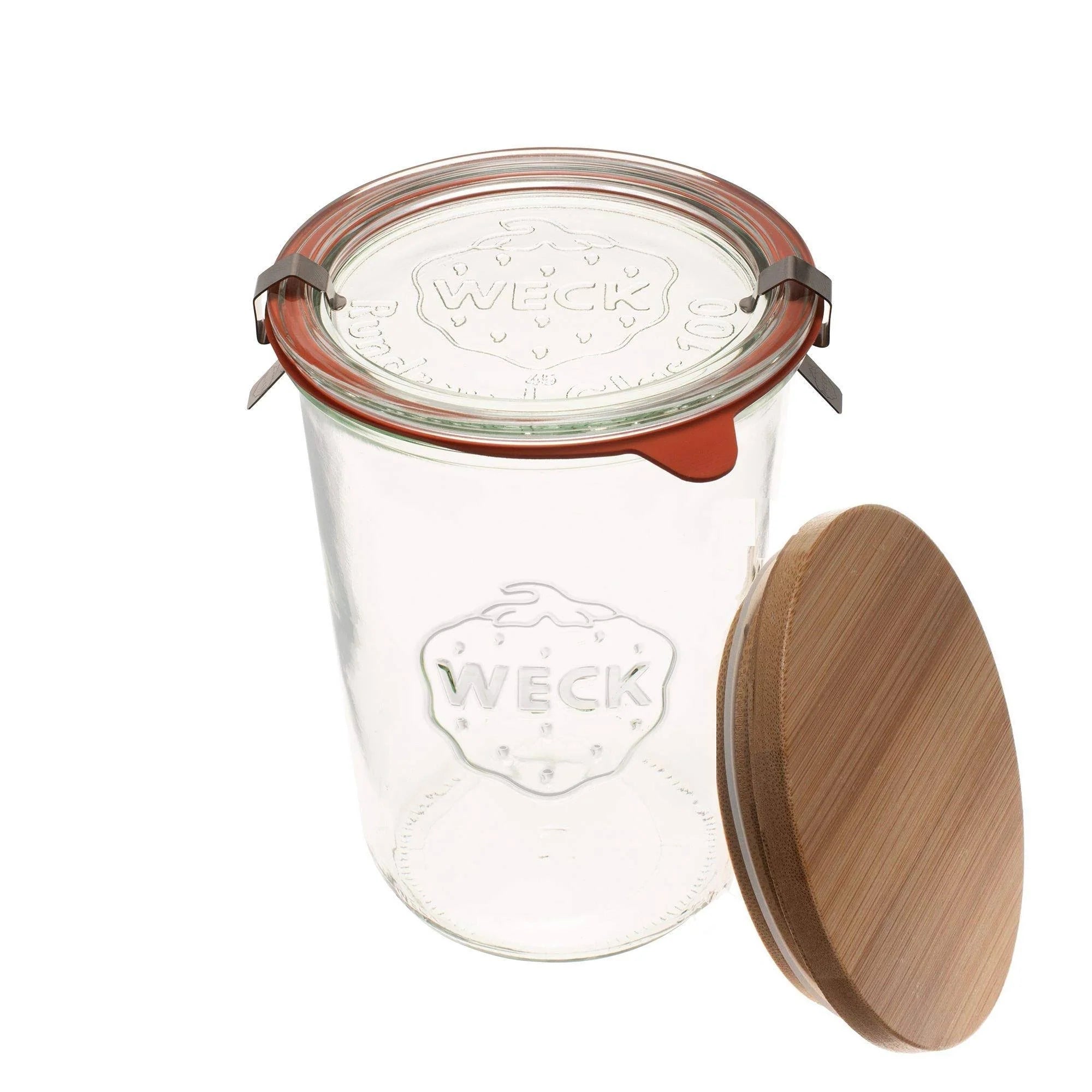 Weck Canning Jars 743 - Weck Mold Jar Made of Transparent Glass - Eco-Friendly Canning Jar - Food Storage Container with Lid Airtight - 3/4 Liter Tall