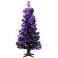 National Tree Company 2 ft. Tinsel Tree-Black and Purple