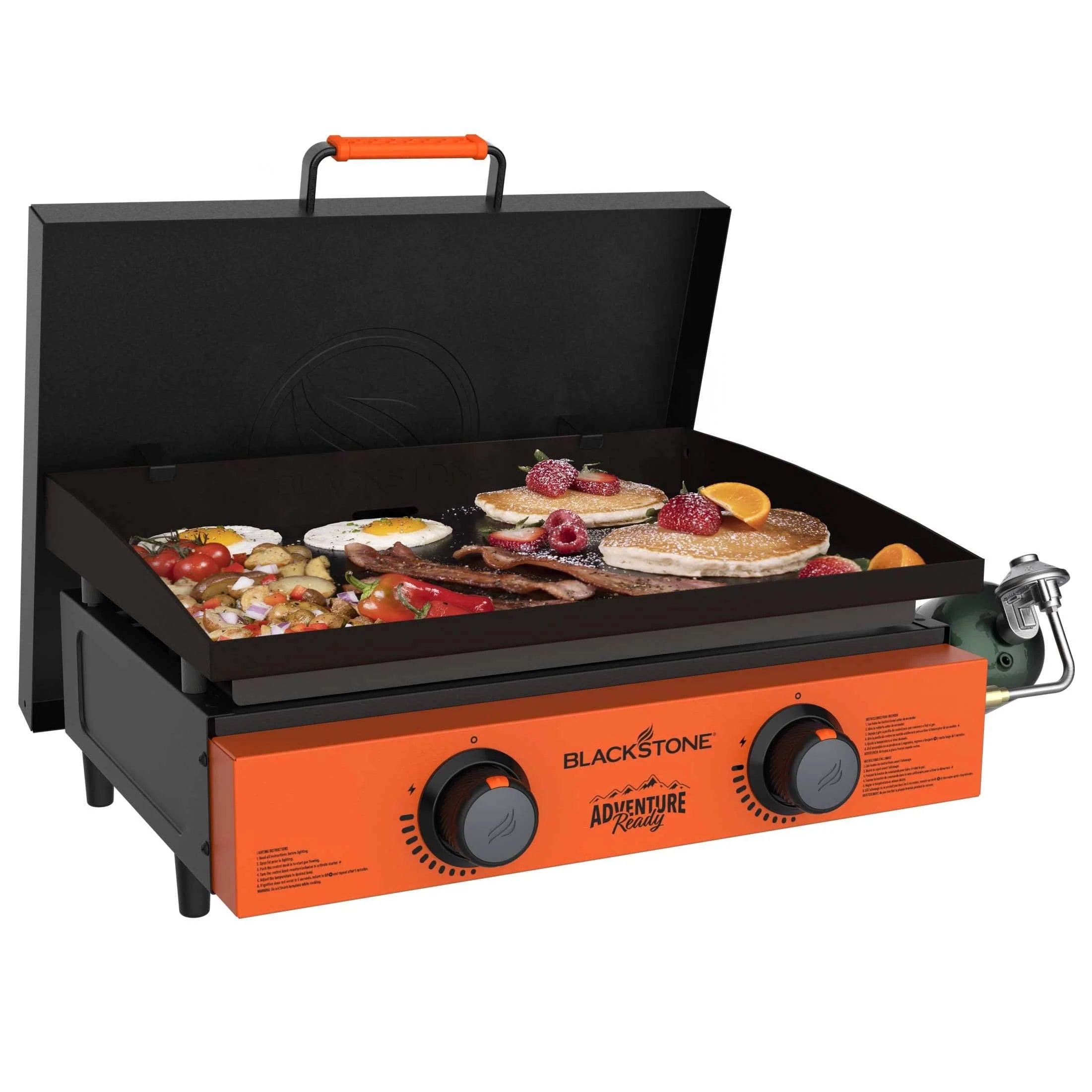 Blackstone Adventure Ready 2-Burner 22" Propane Griddle in Orange