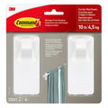 Command White Curtain Rod Hooks, 2 Hooks, 4 Adhesive Strips