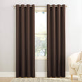Sun Zero Barrow Energy Efficient Grommet Curtain Panel Pair