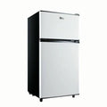 Wanai 3.5 Cu ft Two Door Mini Fridge with Freezer, Silvery