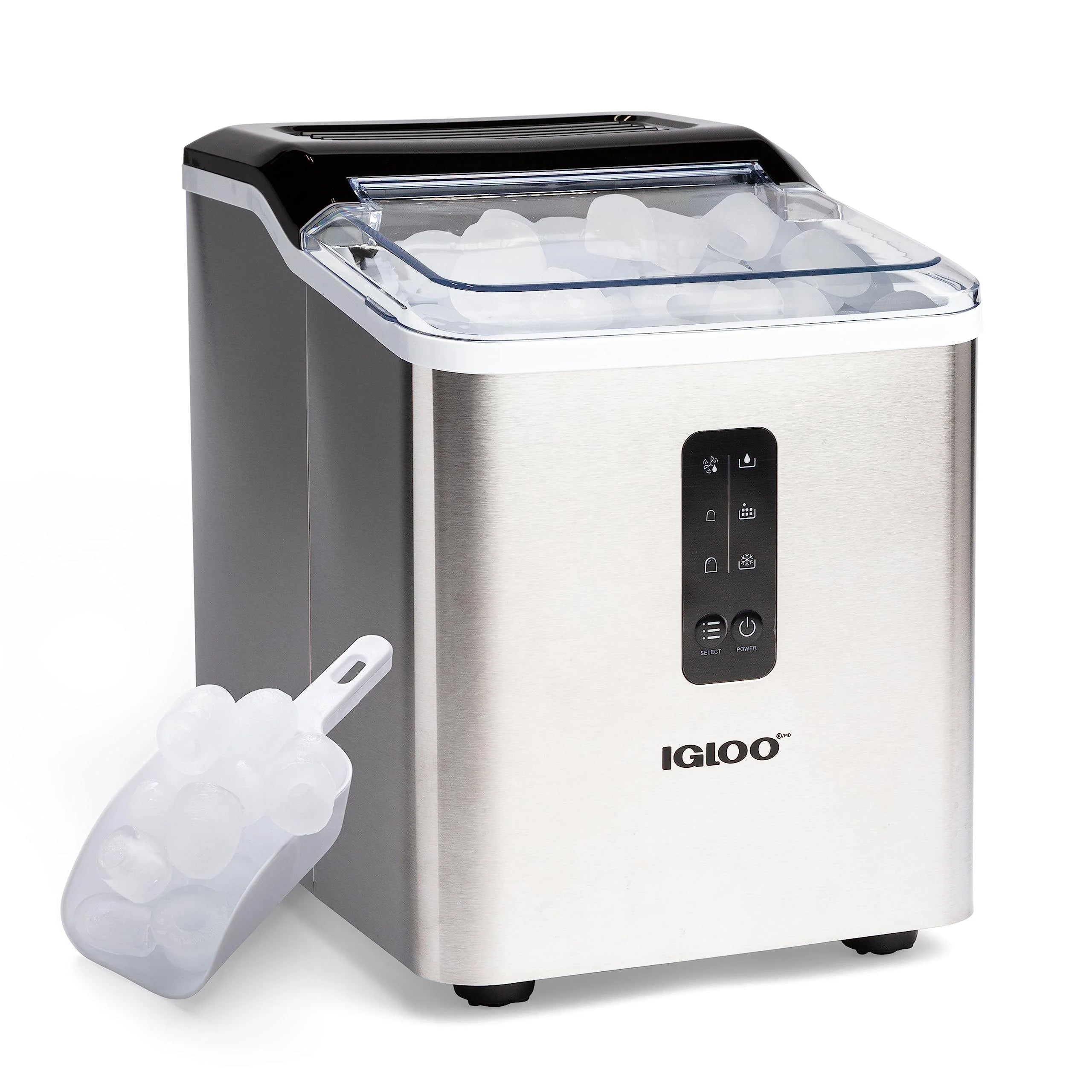 Igloo 26-lb Automatic Self-Cleaning Ice Maker ,Stainless Steel