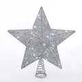 Holiday Time LED Christmas Tree Topper, Silver Star, 15 inch