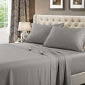 Royal Tradition Olympic Queen Bed Sheets 600TC 100% Cotton Gray