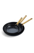 GreenPan Reserve Set of 3 Ceramic Nonstick Frying Pans Black