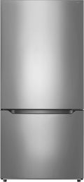 Insignia - 18.6 Cu. ft. Bottom Freezer Refrigerator - Stainless Steel