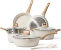 Carote White Granite Nonstick Cookware Set 10 Pcs Healthy Cooking Pots and Pans