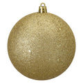 Vegas Gold Holographic Glitter Shatterproof Christmas Ball Ornament 4 inch (100mm)
