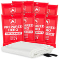 Prepared Hero Emergency Fire Blanket - 8 Pack - Fire Suppression Blanket for Kitchen, 40�� x 40�� Fire Blanket for Home, Fiberglass Fire Blanket.