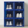 Best Value Case of 6 Small Drop-Front Shoe Box Blue