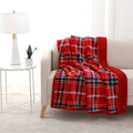 Better Homes & Gardens Printed Reverse Faux Shearling Throw 50 inch x 60 inch Red Plaid, Size: 50 inch x 72 inch