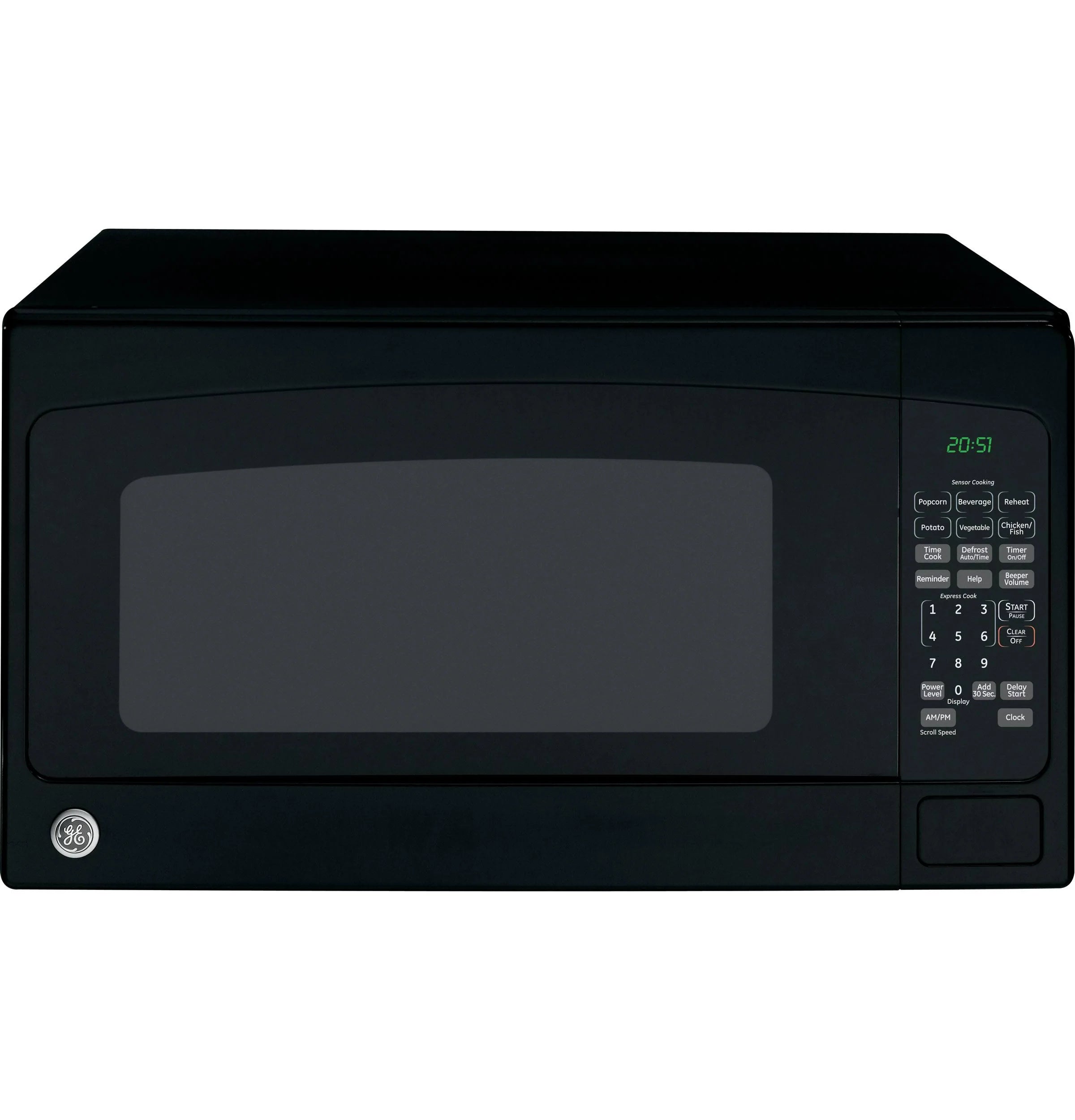 GE JES2051 1200W Countertop Microwave Oven - 2 cu ft  - black