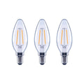 Ecosmart 25-Watt Equivalent B11 E12 Base Dimmable Clear Filament Vintage Style LED Light Bulb, Soft White (3-pack)