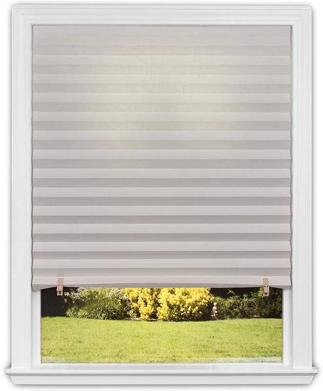 Redi Shade No Tools Original Light Filtering Pleated Paper Shade Natural, 36 in x 72 in.