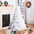 Costway 5ft Artificial PVC Christmas Tree w/Stand Holiday Season Indoor Outdoor White