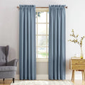 Solid Room Darkening Rod Pocket Single Curtain Panel Size per Panel: 54" W x 63" L, Color: Vintage Blue