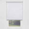 Perfect Lift Window Treatment Cut-to-Width White 2in. Cordless Faux Wood Blind - 24.5in. W x 48in. L Actual Size 24.5in. W x 4