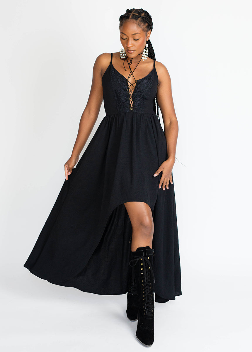 Women Holland Dress in Black