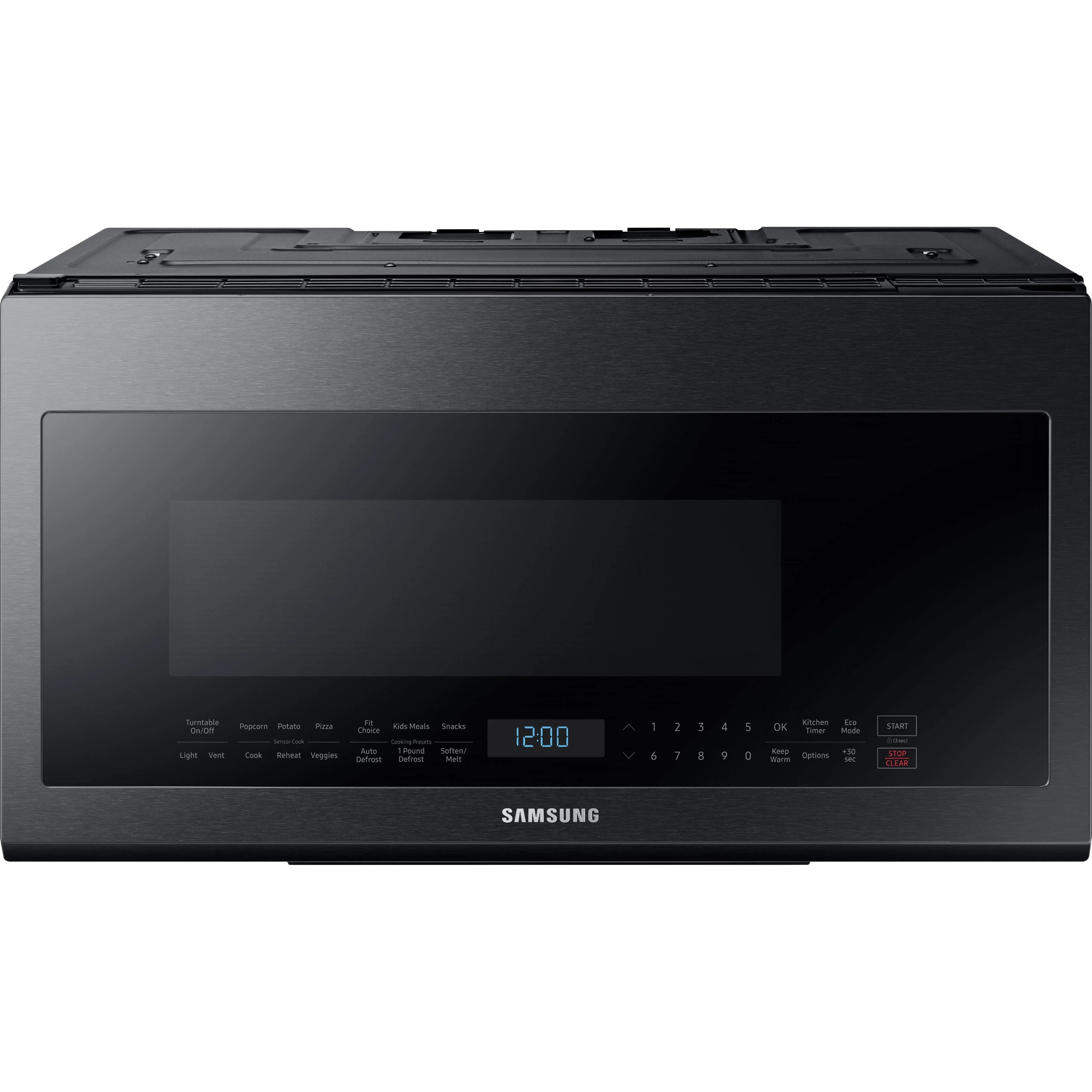 Samsung - 2.1 Cu. ft. Over The Range Microwave - Black Stainless Steel