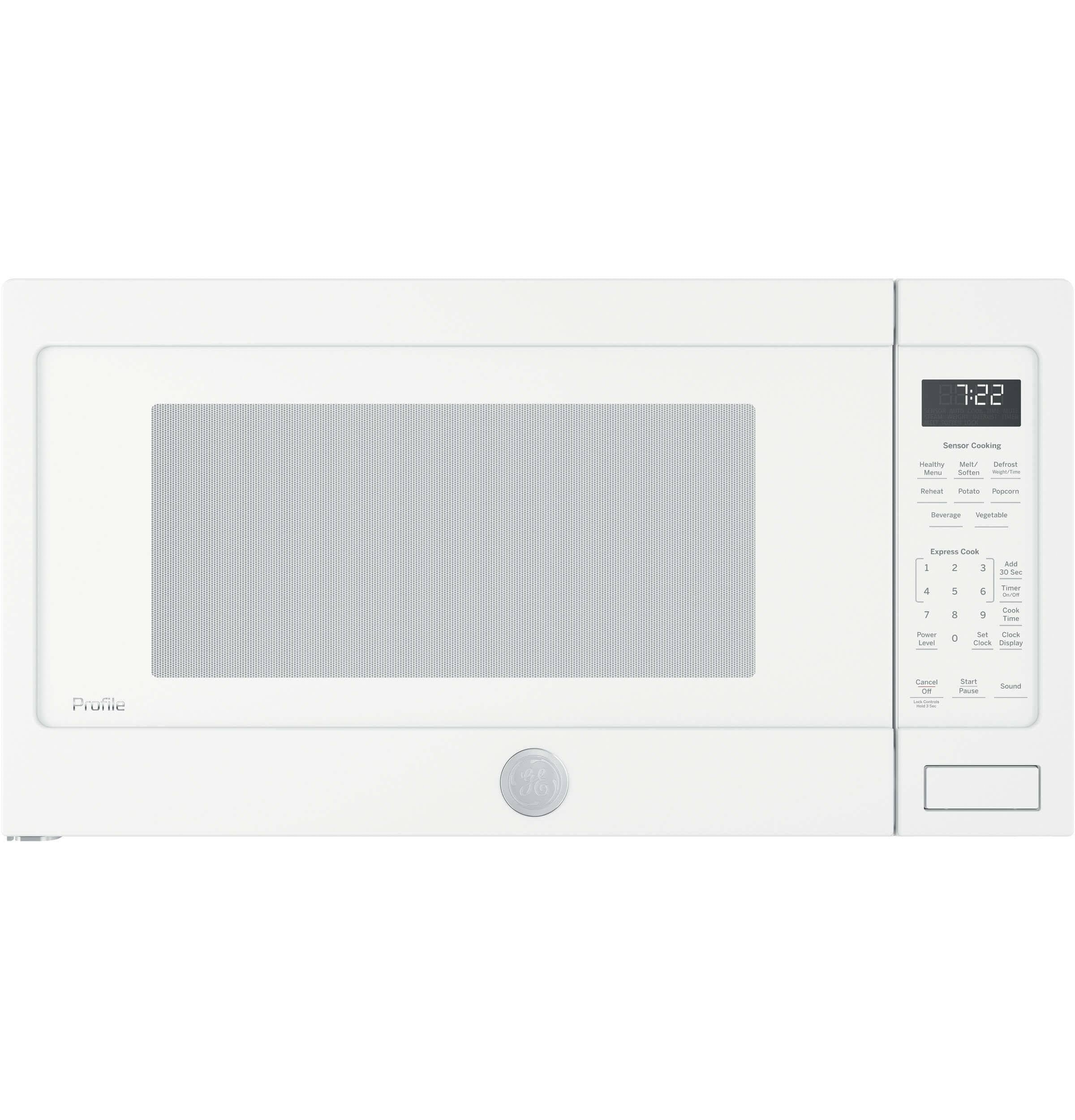 GE PES7227DLWW Profile 2.2 Cu. ft. White Countertop Microwave